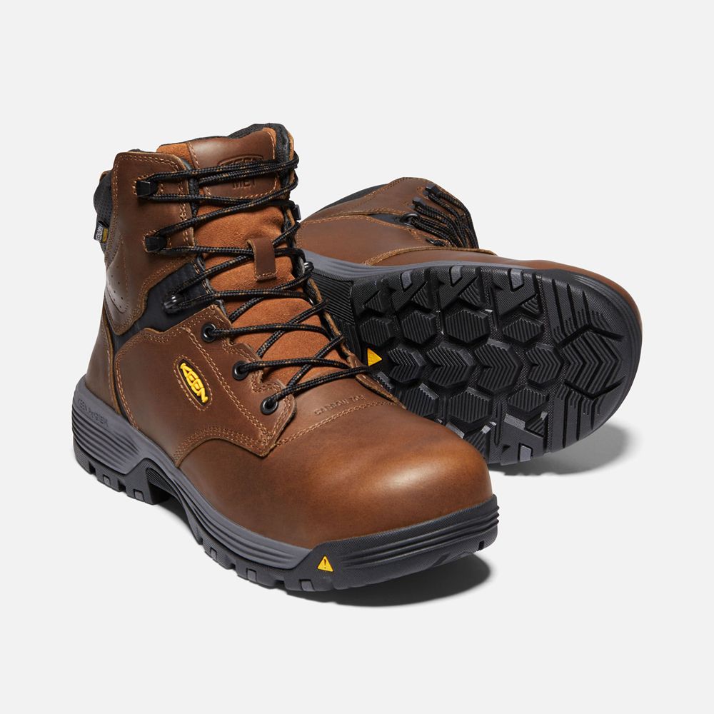 Cizme Keen Romania Barbati Maro Chicago 6\" Internal Met Waterproof (Carbon-Fiber Toe) 8170-LIPBX